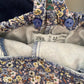 3-4Y Zara blue ditsy floral dungarees
